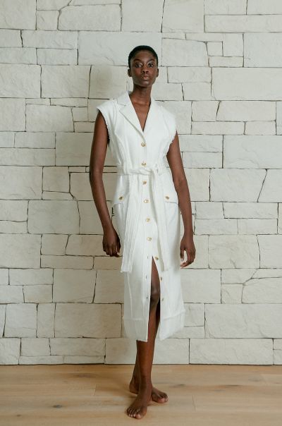 Isabel Utility Midi Dress Dresses Aje Women Ivory