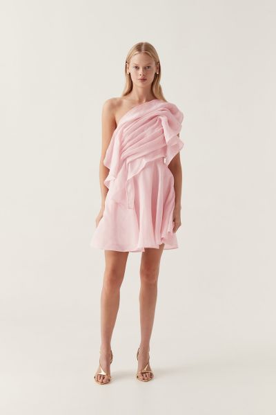 Party Dressing Women Soft Pink Genesis Mini Dress Aje