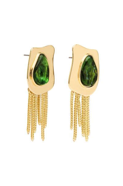 Jewelry Gold/Green Women Aje Spark Drop Earring