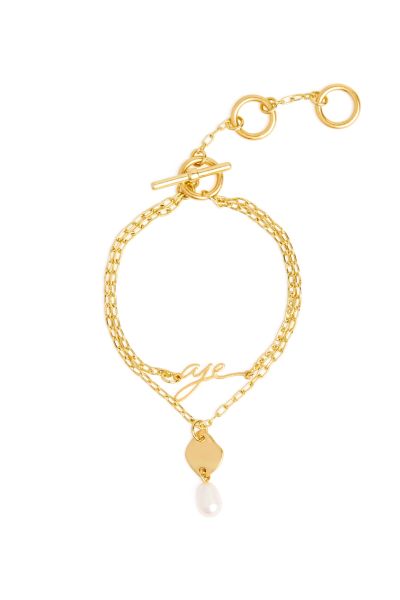 Jewelry Women Gold / Pearl Aje Double Strand Pearl Bracelet